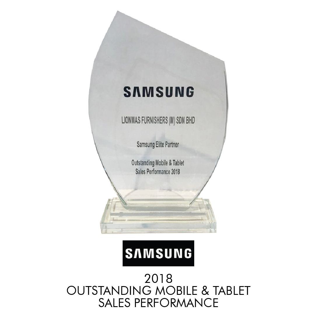 A samsung outstanding mobile and tablet sales performance award