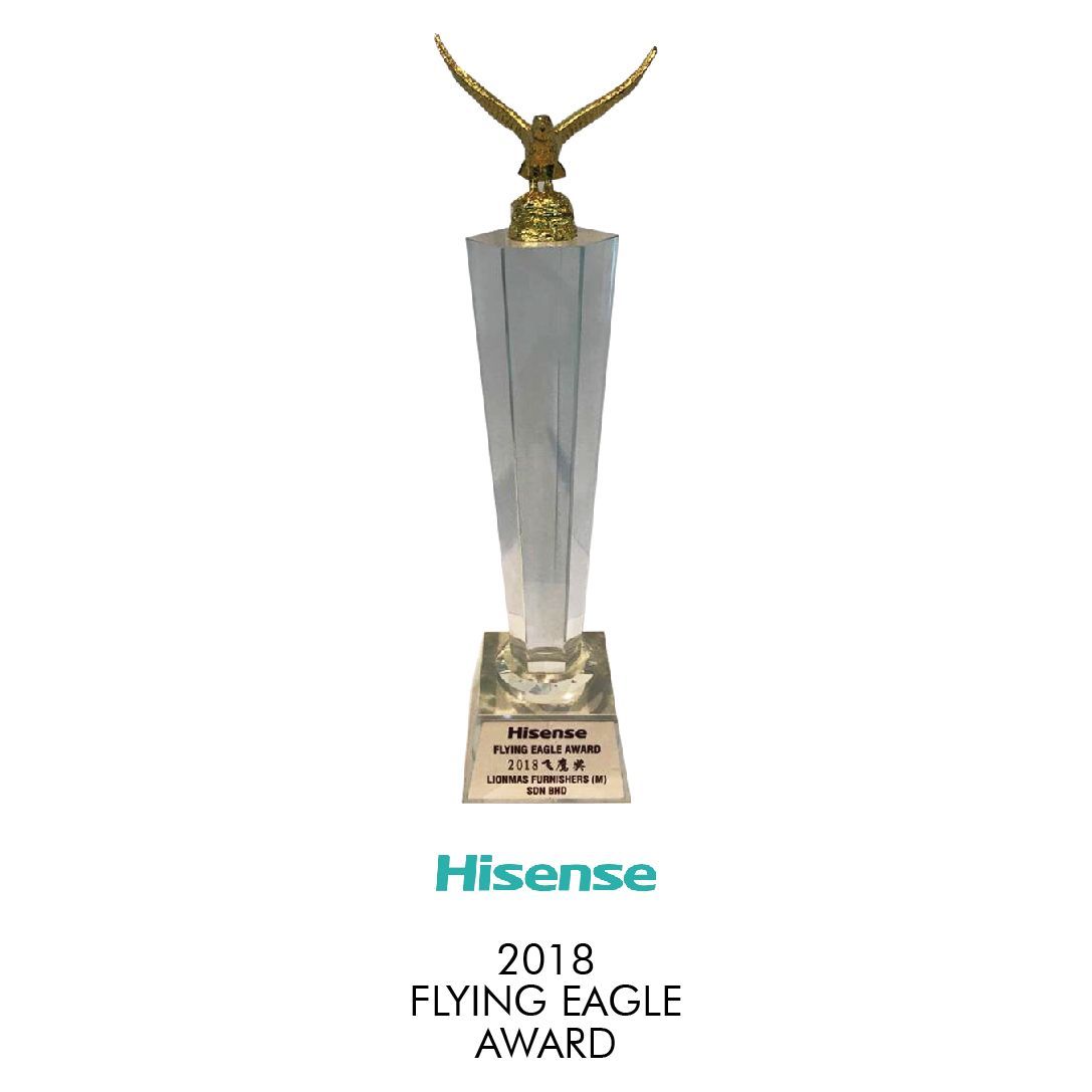 A trophy with a flying eagle on top of it.