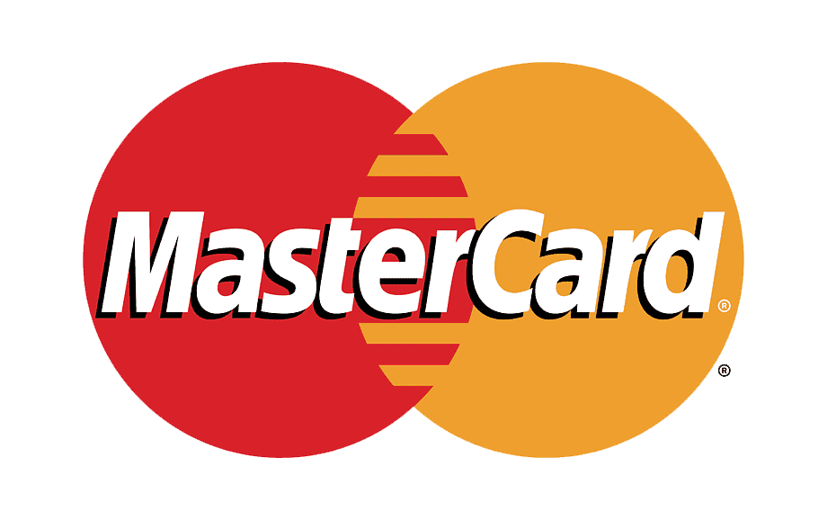 A red and orange mastercard logo on a white background