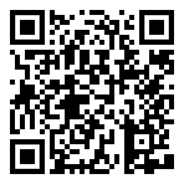 Ein schwarz-weißer QR-Code auf weißem Hintergrund.