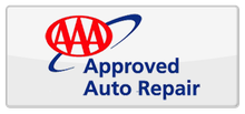 AAA Approved Auto Repair logo with red AAA emblem and blue text on a white background