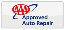 AAA Approved Auto Repair logo with red AAA emblem and blue text on a white background
