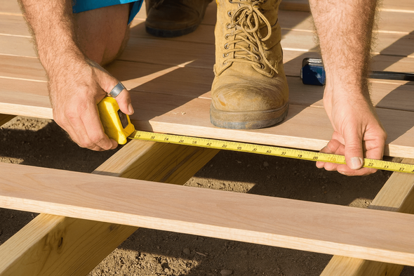 One of the installers on our team works at a project site.