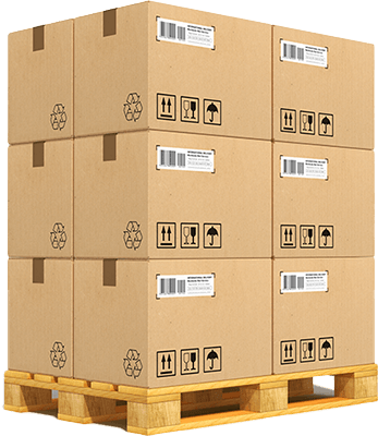 Cardboard Boxes on Shipping Pallet — Glasgow, KY — Sneed Logistics INC