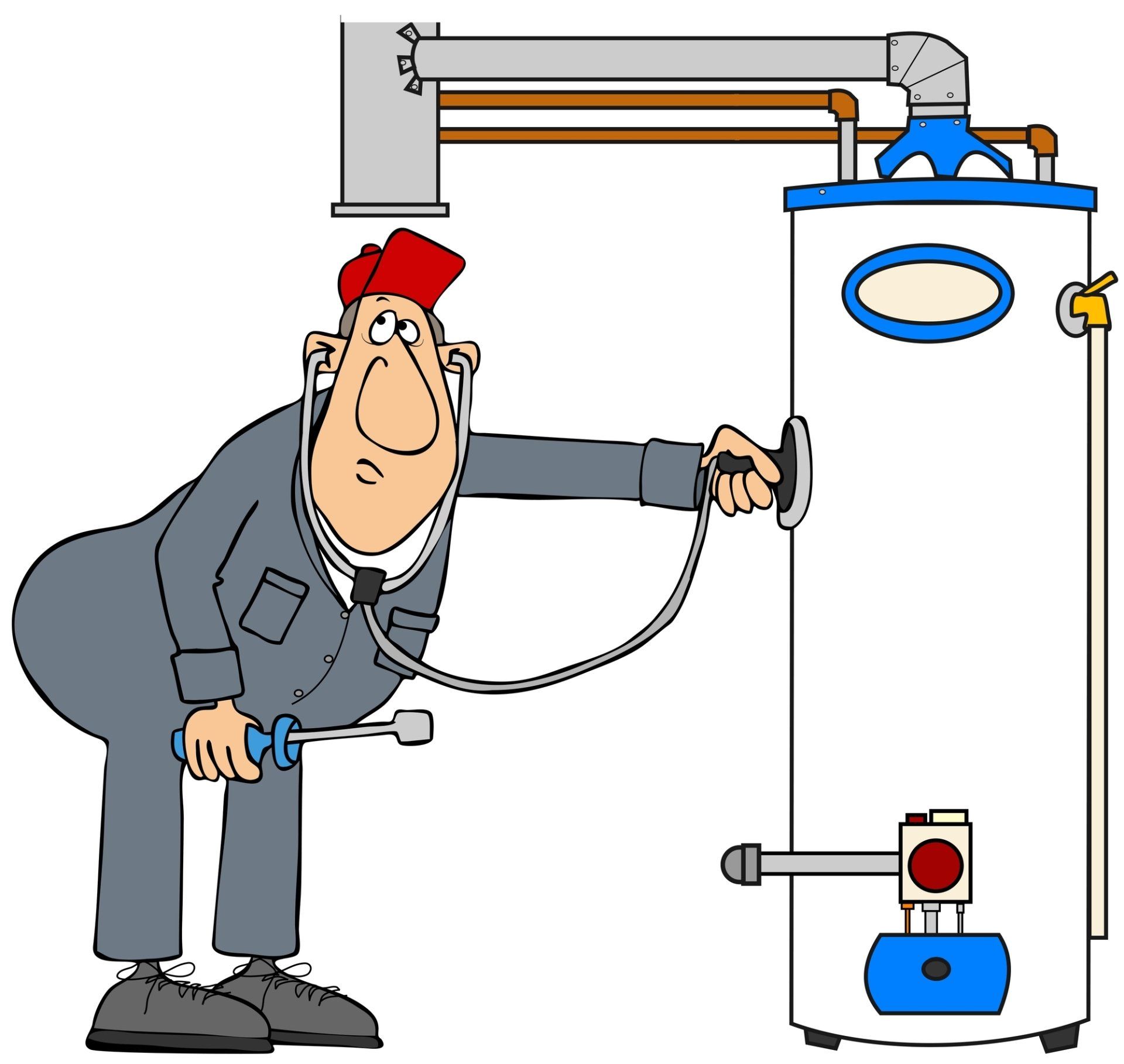 Water Heater Tank  Inspection Illustration