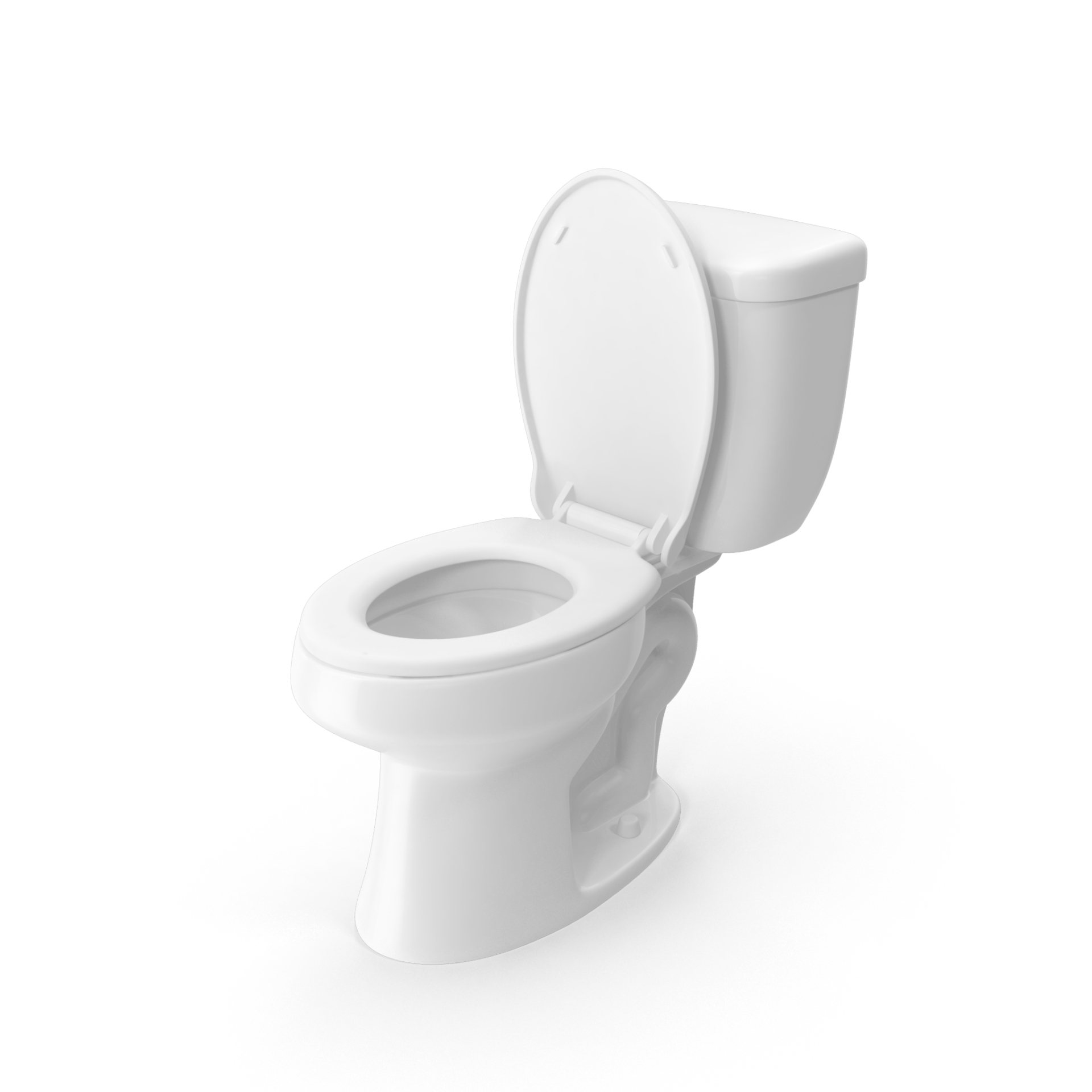 All white toilet