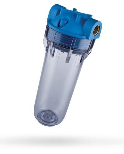 Blue and clear water filter