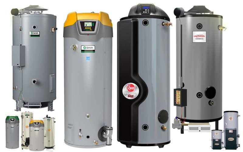 groups of boilers lined up