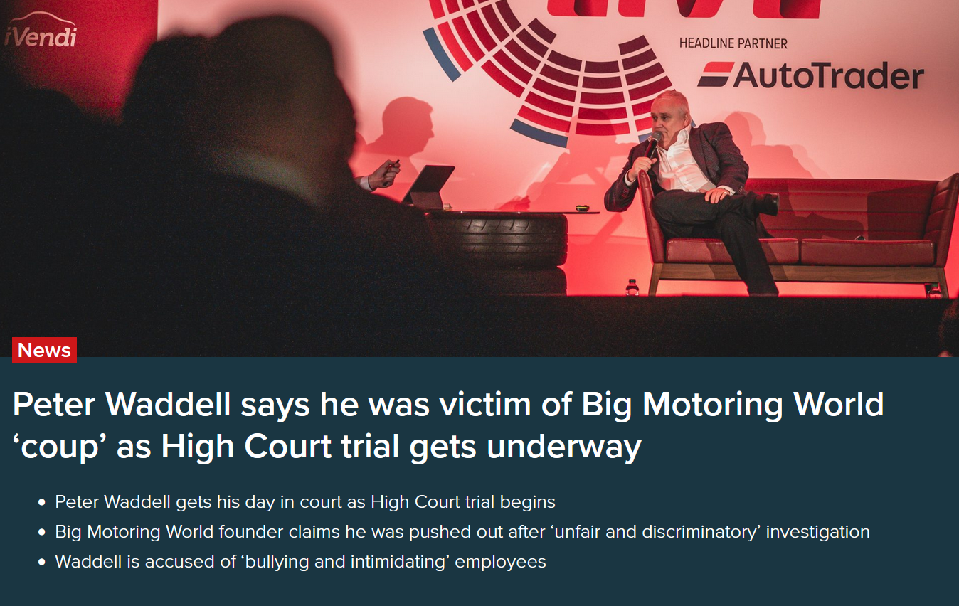 Peter Waddell says he was victim of Big Motoring World ‘coup’ as High Court trial gets underway