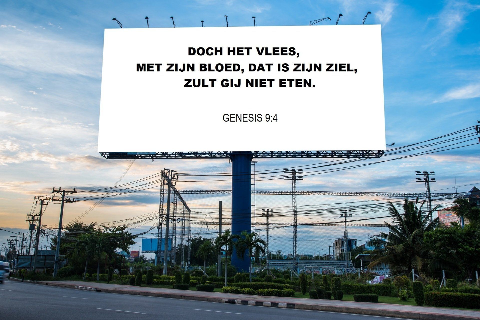 Billboard met tekst 