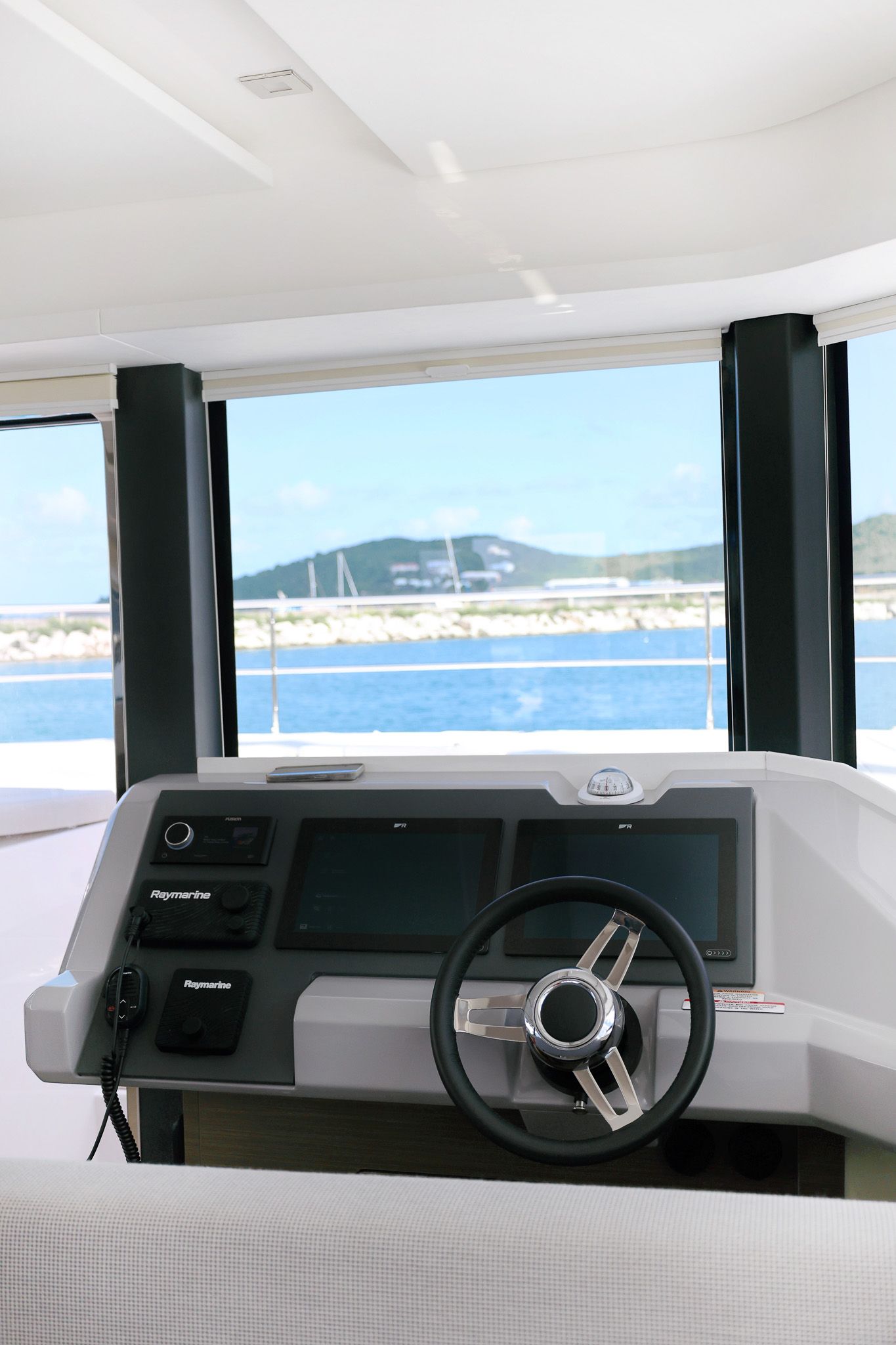 Simple boat dashboard of Leopard Power Catamaran 53 feet near Sint marteen