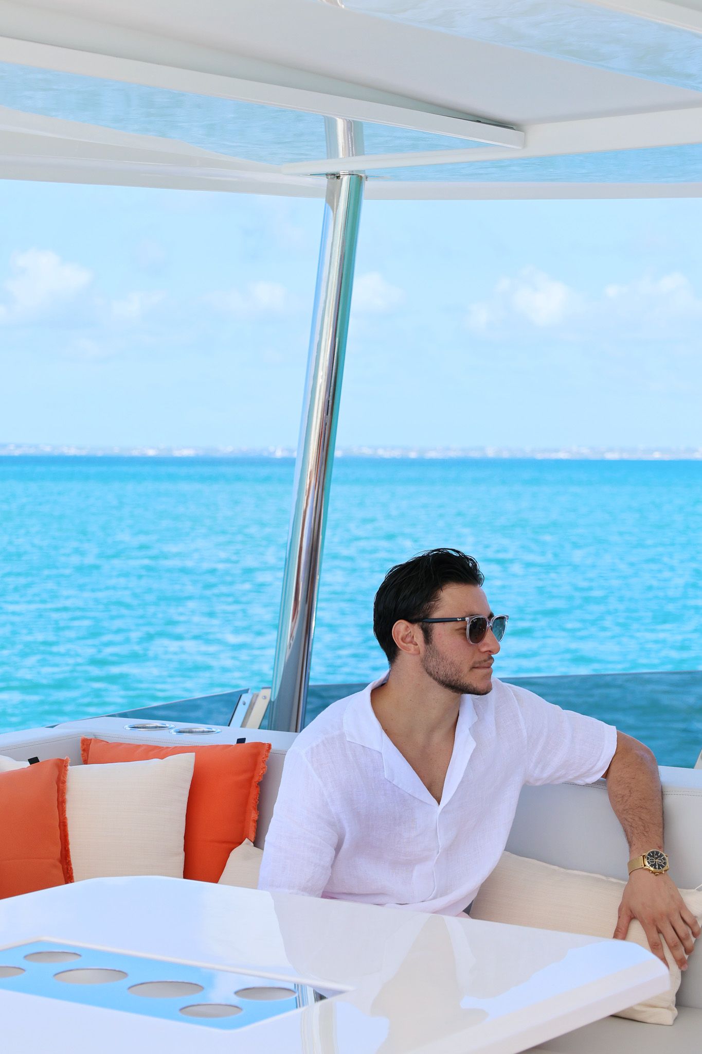 Guest enjoyinbg his day on board