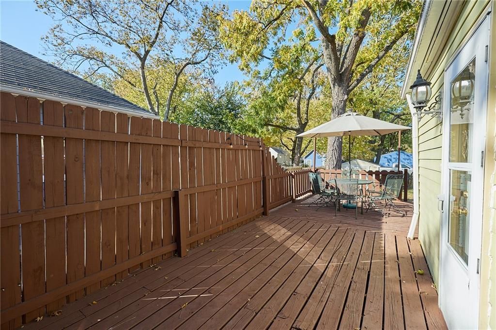Wood fence and wood patio