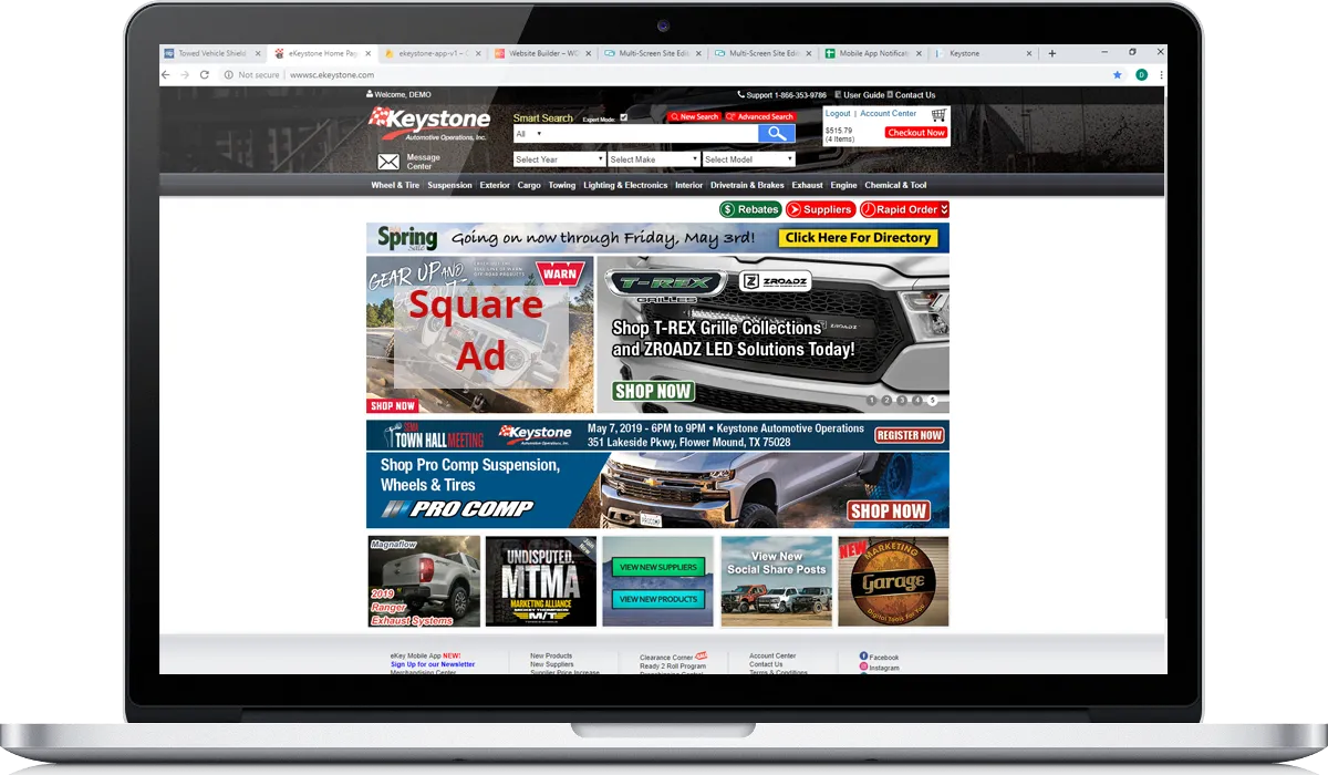 Homepage Ads