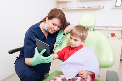 Patient on Dental Office — Teeth Whitening in Harvard, IL