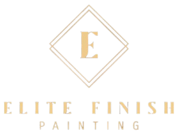 Logo for Elite Finish Painting: Gold letter "E" inside a diamond, with text "Elite Finish Painting".