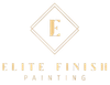 Logo for Elite Finish Painting: Gold letter "E" inside a diamond, with text "Elite Finish Painting".