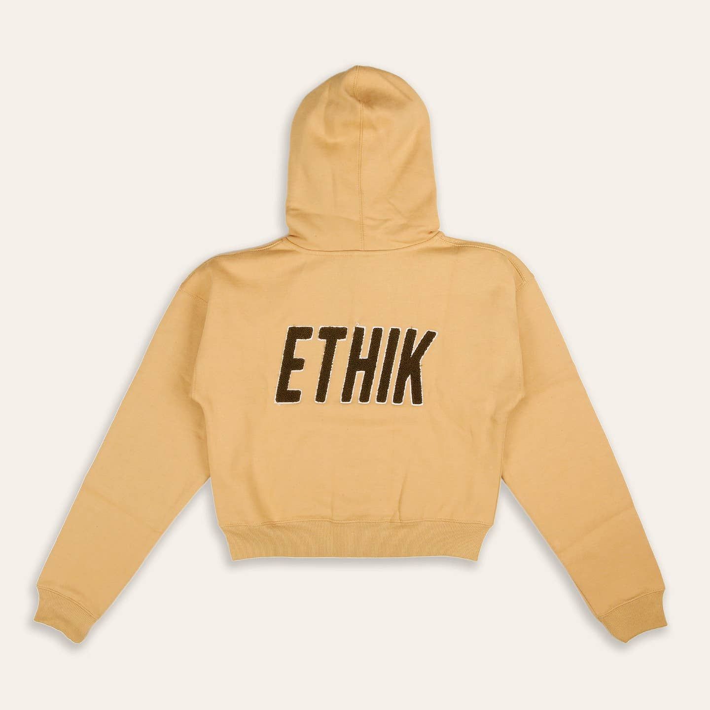 Cropped Core Chenille Hoodie (Yellow)