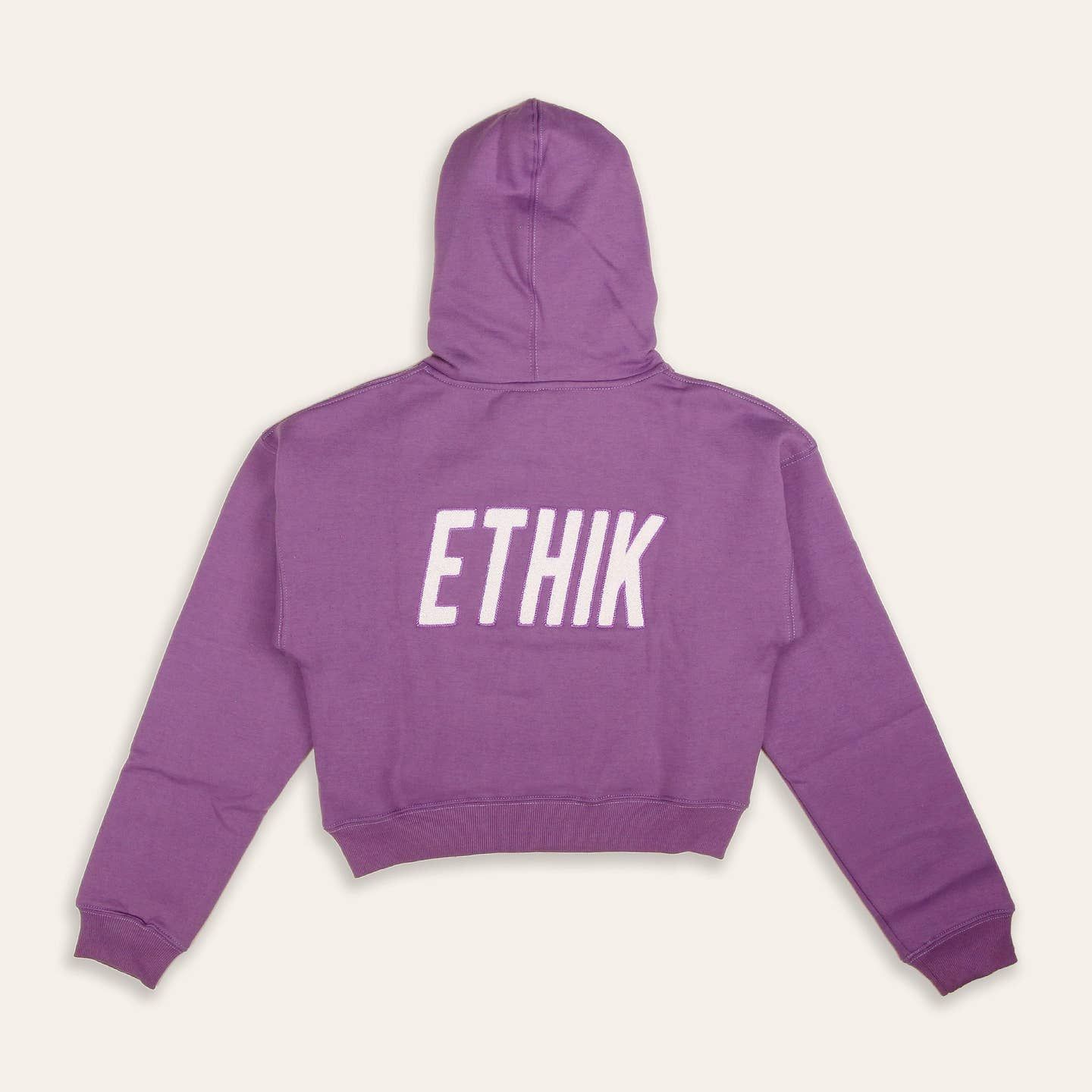 Cropped Core Chenille Hoodie (Purple)