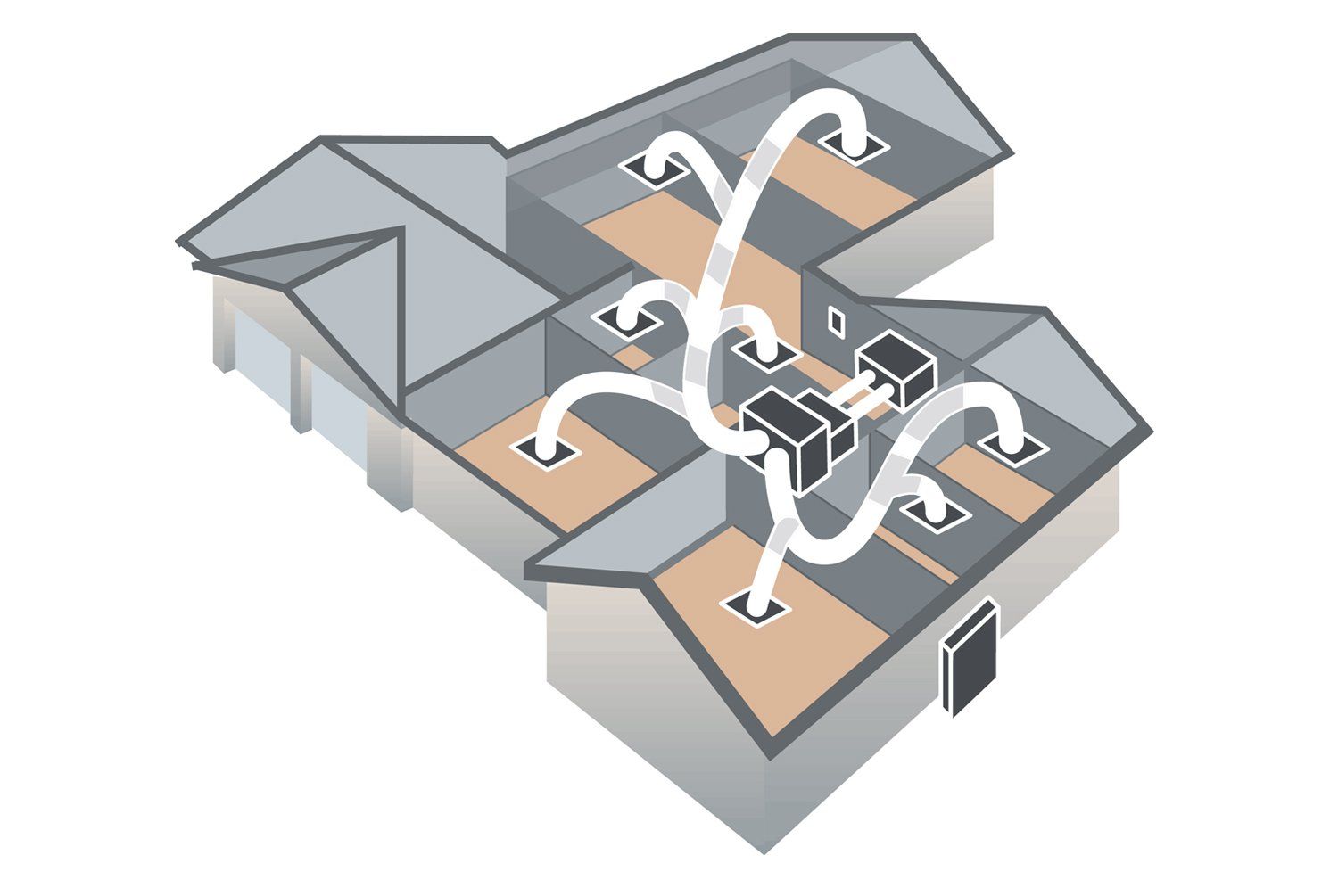 An image depicting our ducted heat pump systems in Launceston