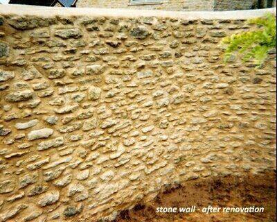 stone wall after renovation