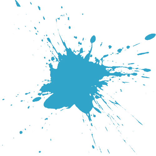 light blue paint splatter