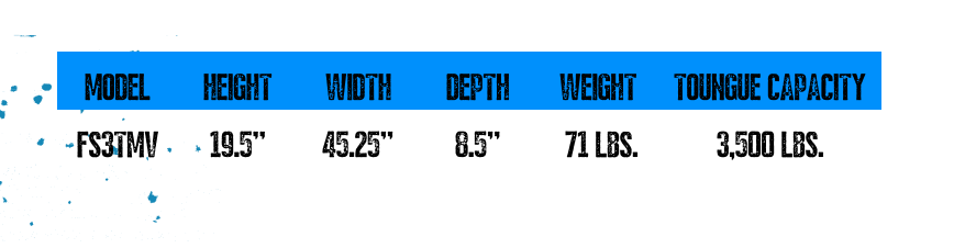 A table showing the dimensions of a model fs30sc-r2