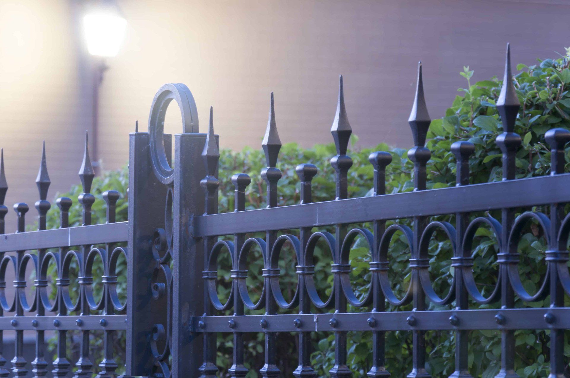 Secured wrought iron fence