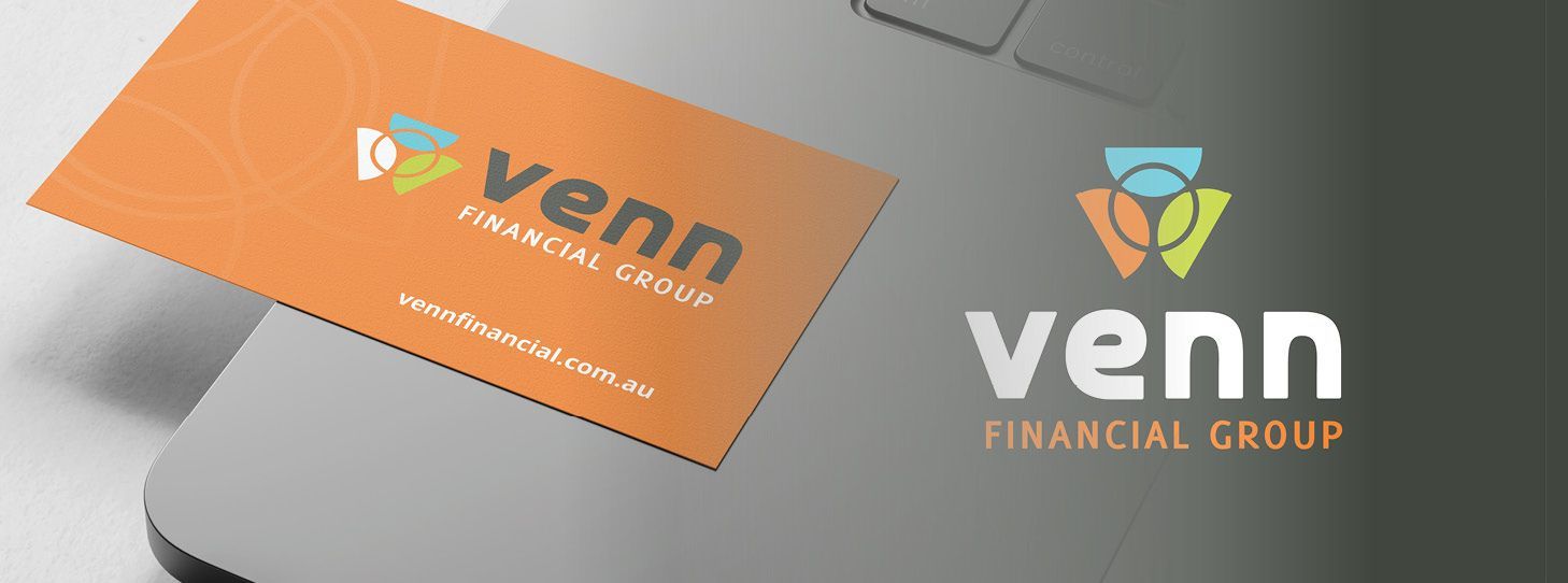 A business card that says venn financial group on it