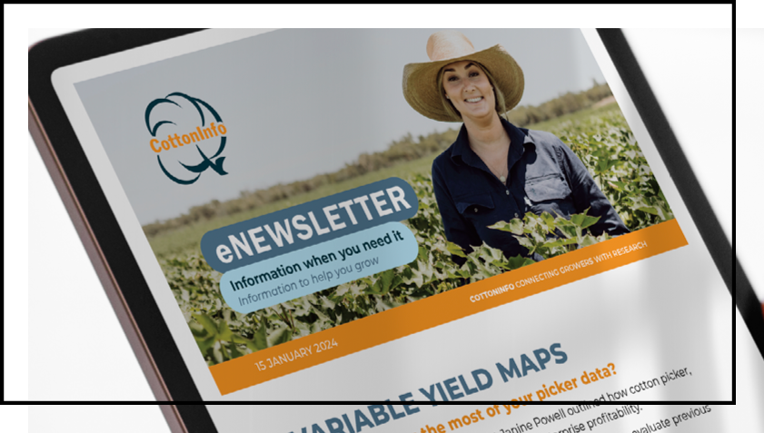 A woman in a cowboy hat is on the cover of a newsletter.