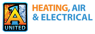 a logo for united heating , air and electrical