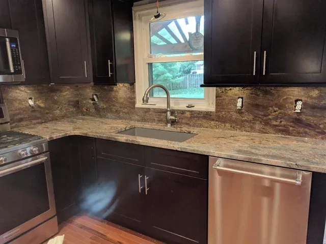 Countertop With Cabinets — Louisville, KY — ELeet Stone Countertops