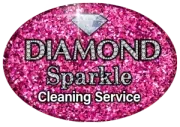 A diamond sparkle cleaning service logo with a diamond in the middle