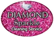 A diamond sparkle cleaning service logo with a diamond in the middle