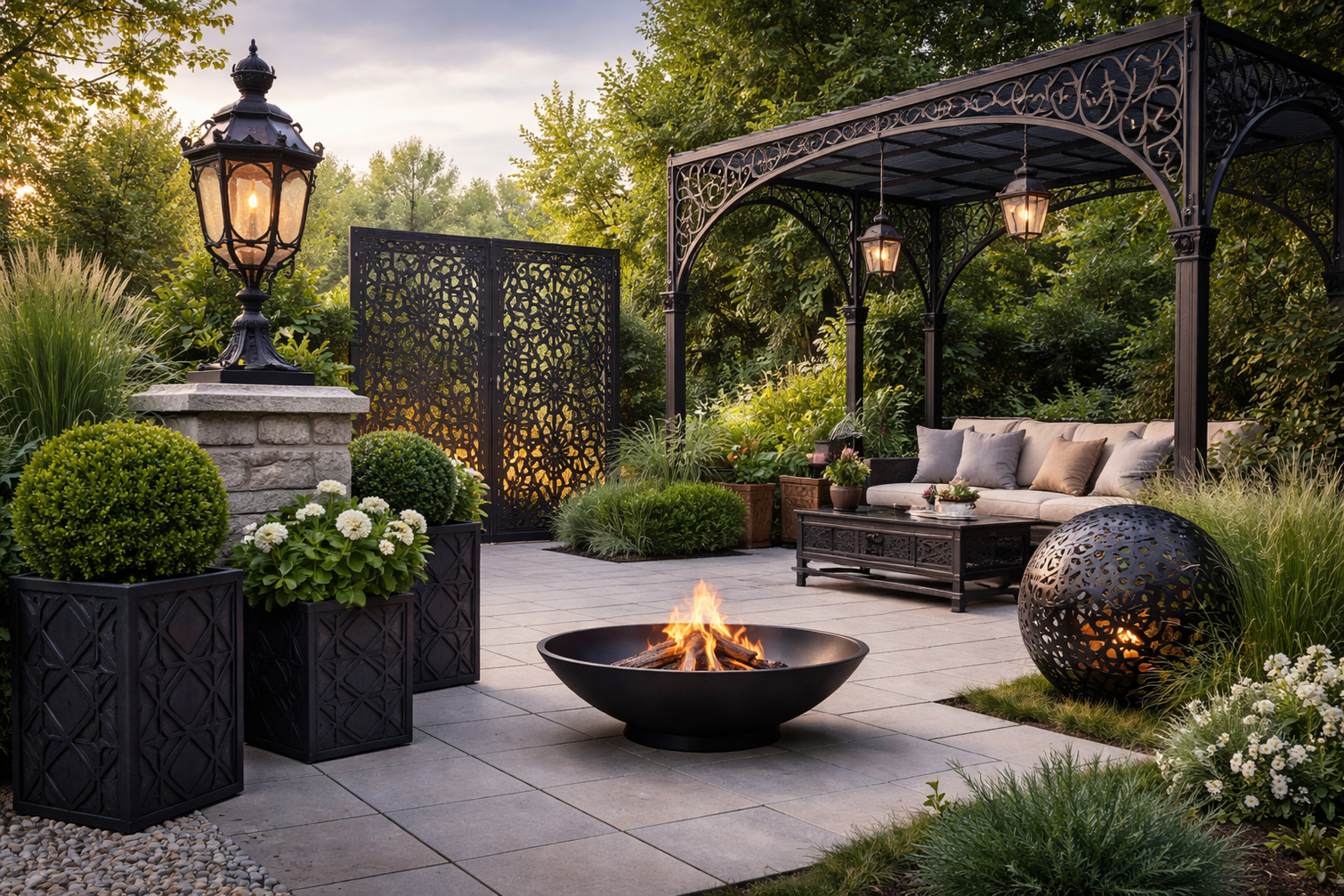 oggetti di design in ferro o acciaio per esterno