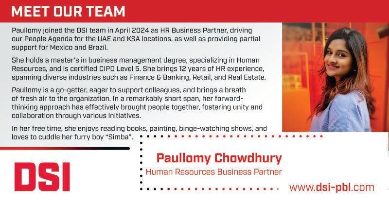 Paullamy chowdhury is a human resource business partner for dsi