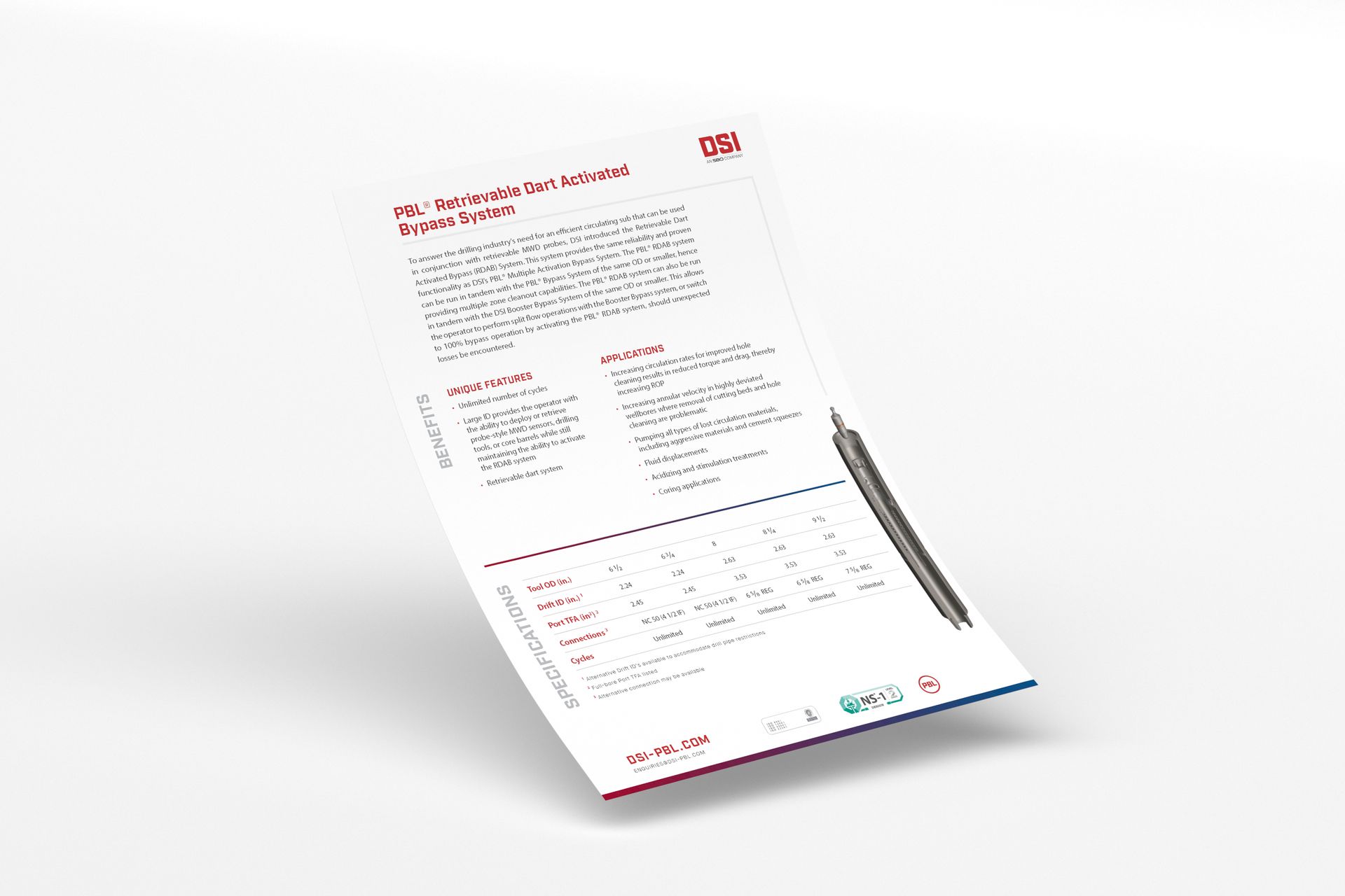 A brochure for a pbl retrievable dart activated bypass system