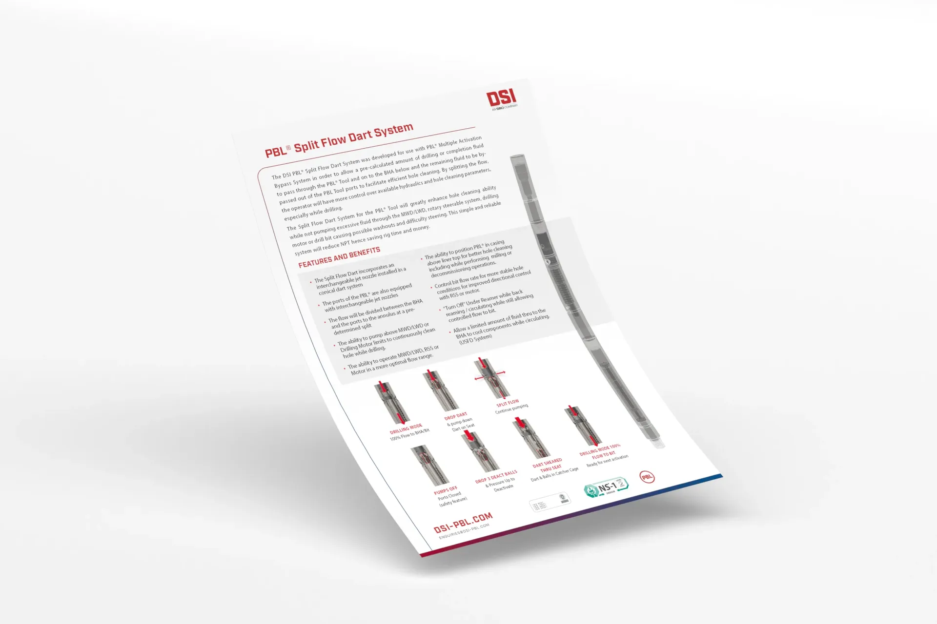 A thumbnail image of The DSI PBL Split FLow Dart system