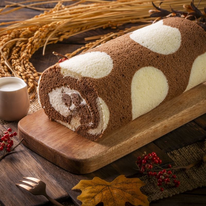 【恬米屋米蛋糕】黑摩卡牛牛米蛋糕捲