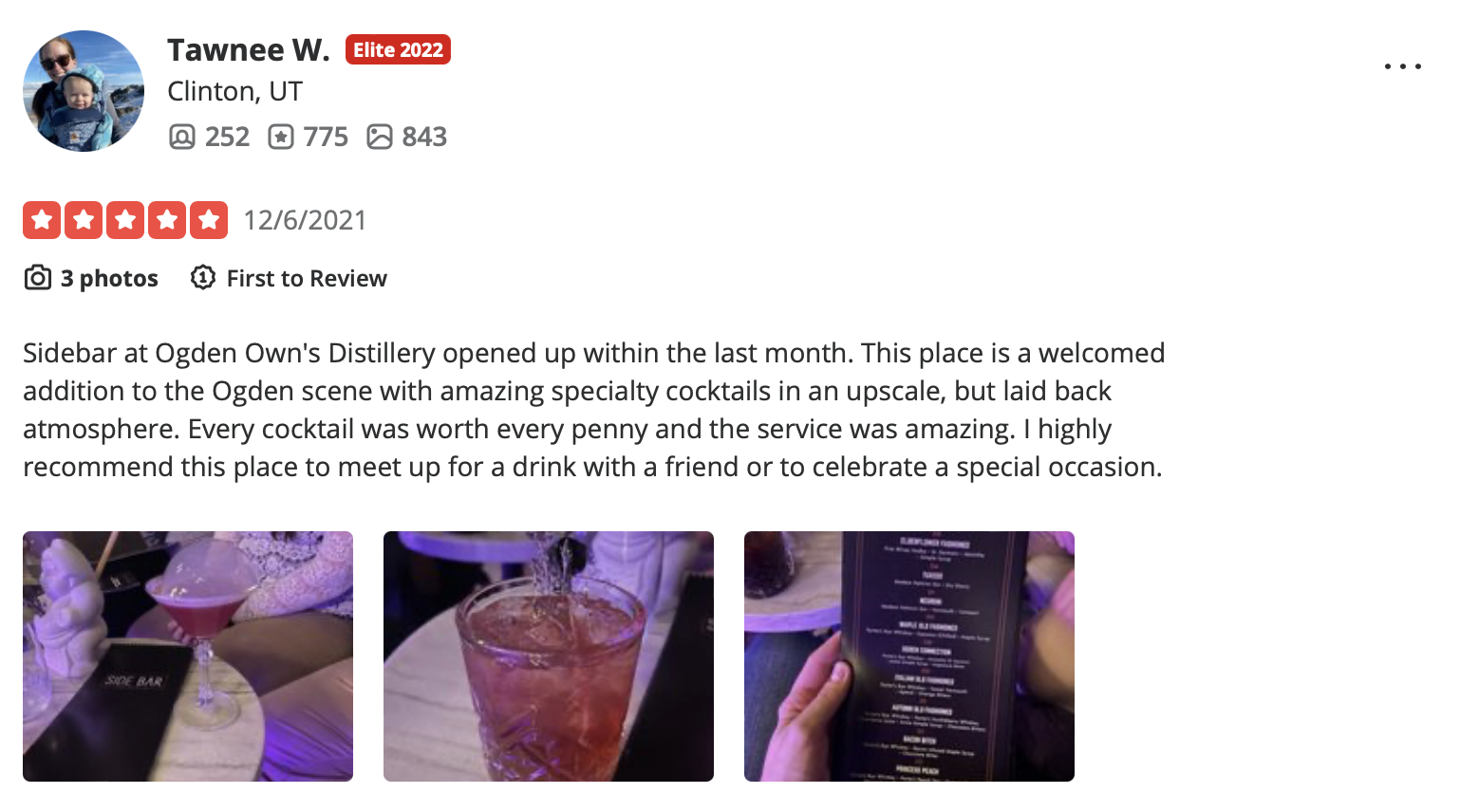 Side Bar Review from Tawnee
