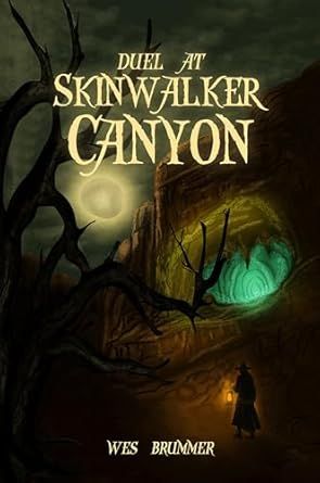 Cover art: Figure with lantern approaches glowing cave in dark canyon.