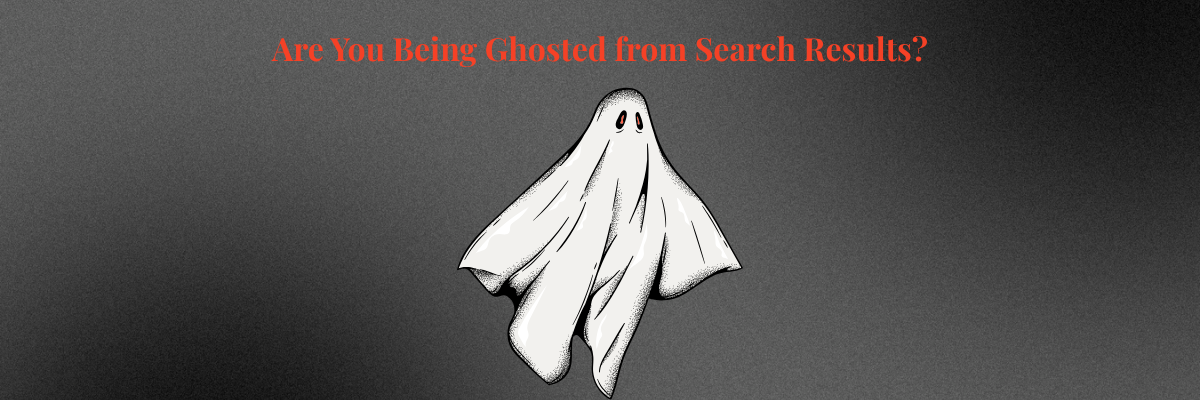 Image of a white ghost with the text