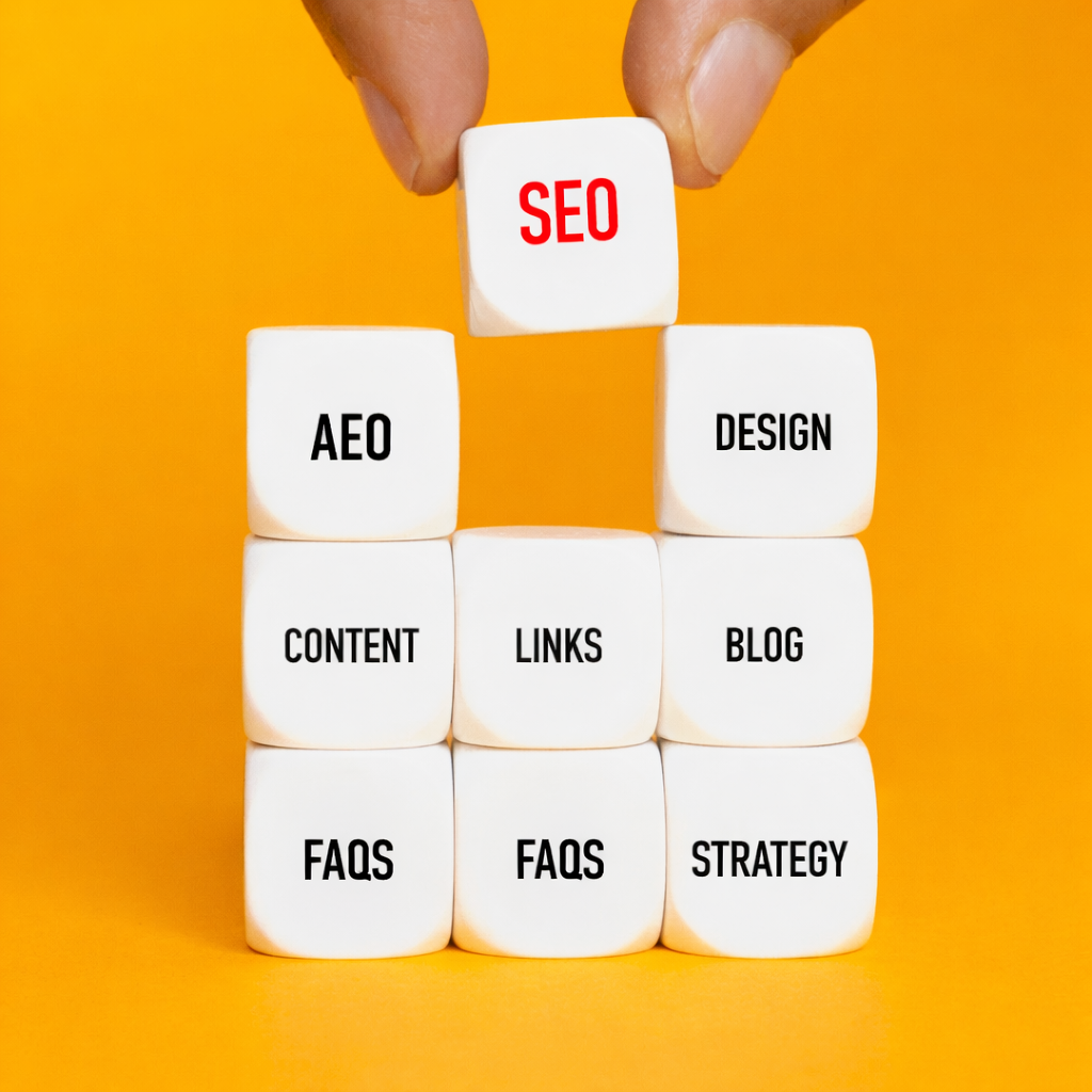 Image representing SEO and AEO