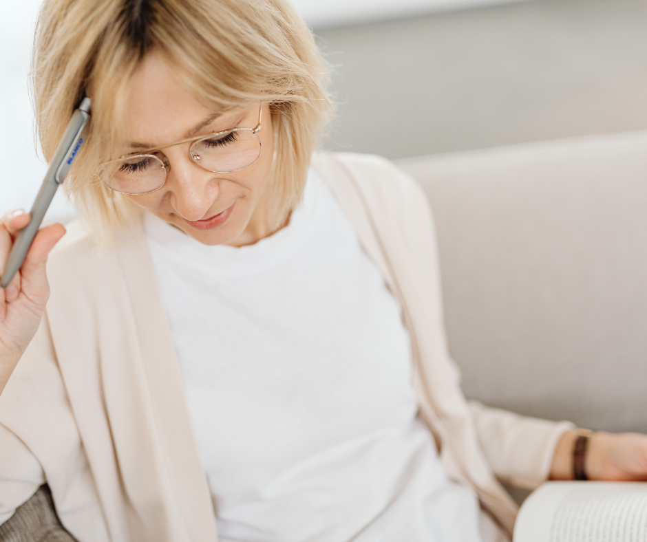 A red and grey graphic design showing 'Go with Us!' text with floating dots leading to a speech bubble containing a brain icon and cursor