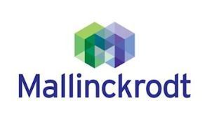 Mallinckrodt logo with colorful cubic design and blue text
