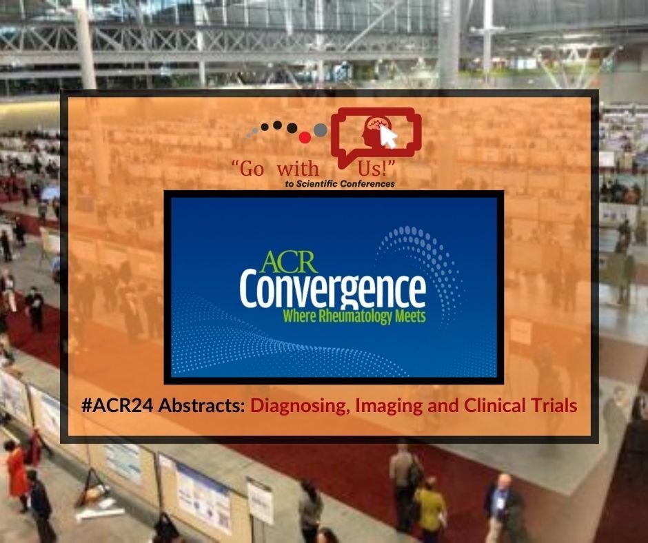 Conference slide showing ACR Convergence logo and text about diagnosing, imaging & trials at ACR24.