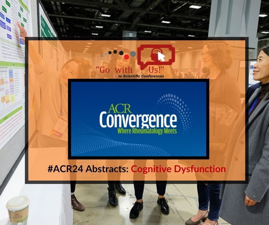 Conference slide showing ACR Convergence logo and text about Cognitive Dysfunction at ACR24.