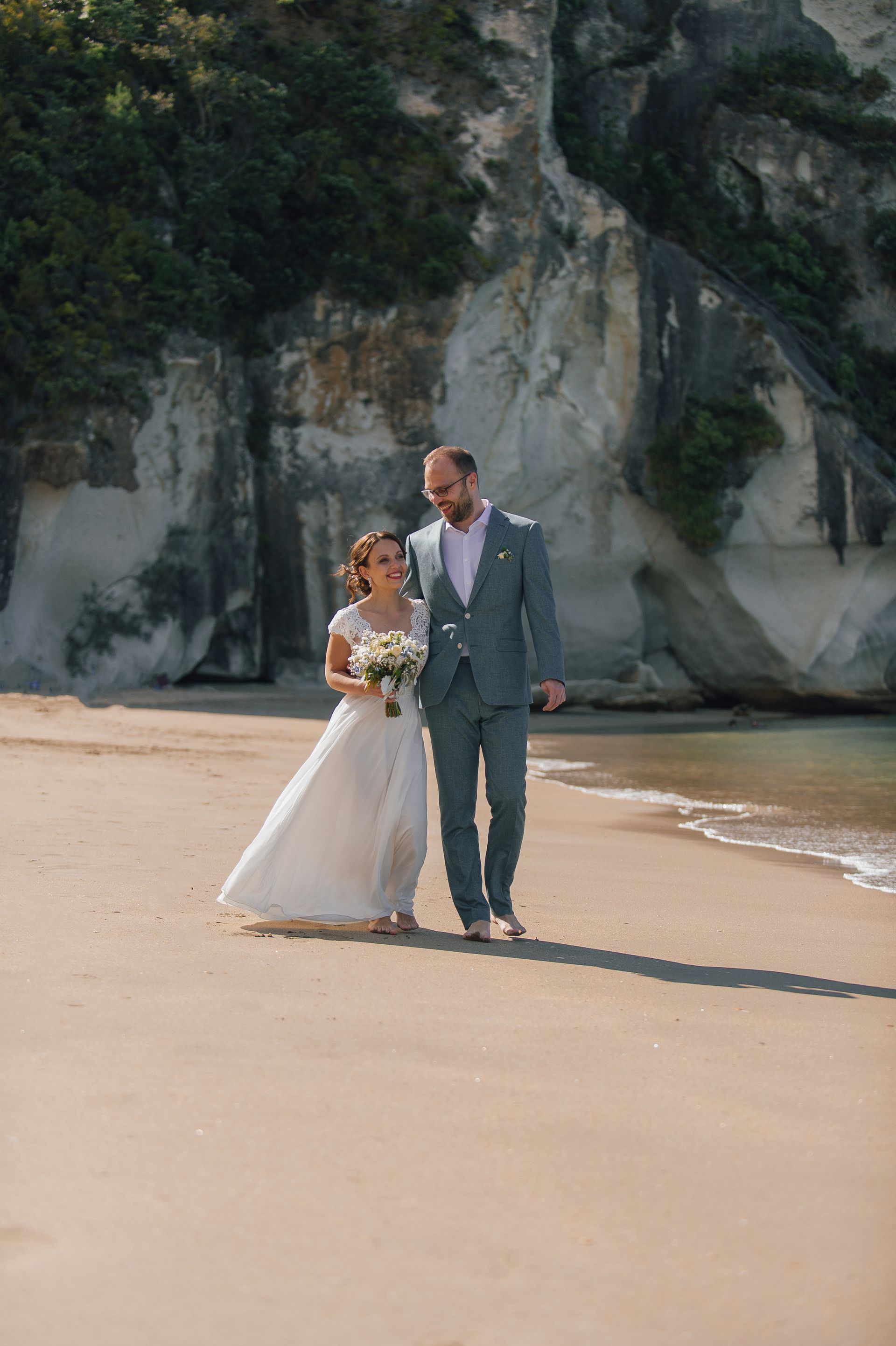 Strandhochzeit Neuseeland Lonely Bay