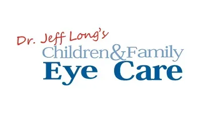 The logo for dr. jeff long 's children and family eye care