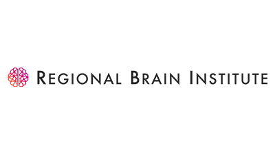 A logo for the regional brain institute with a brain on it.